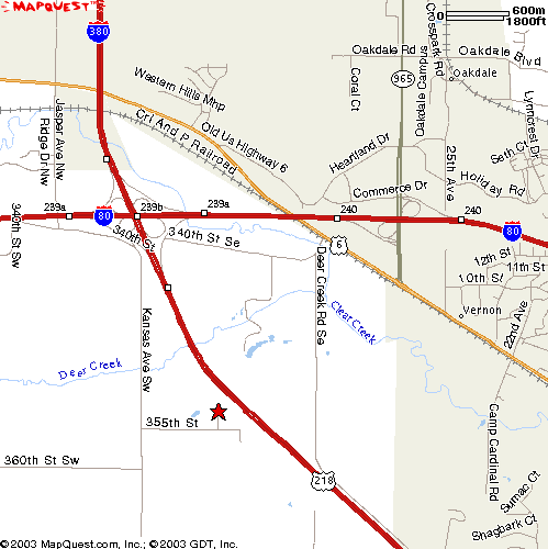 Map from Hwy 6
